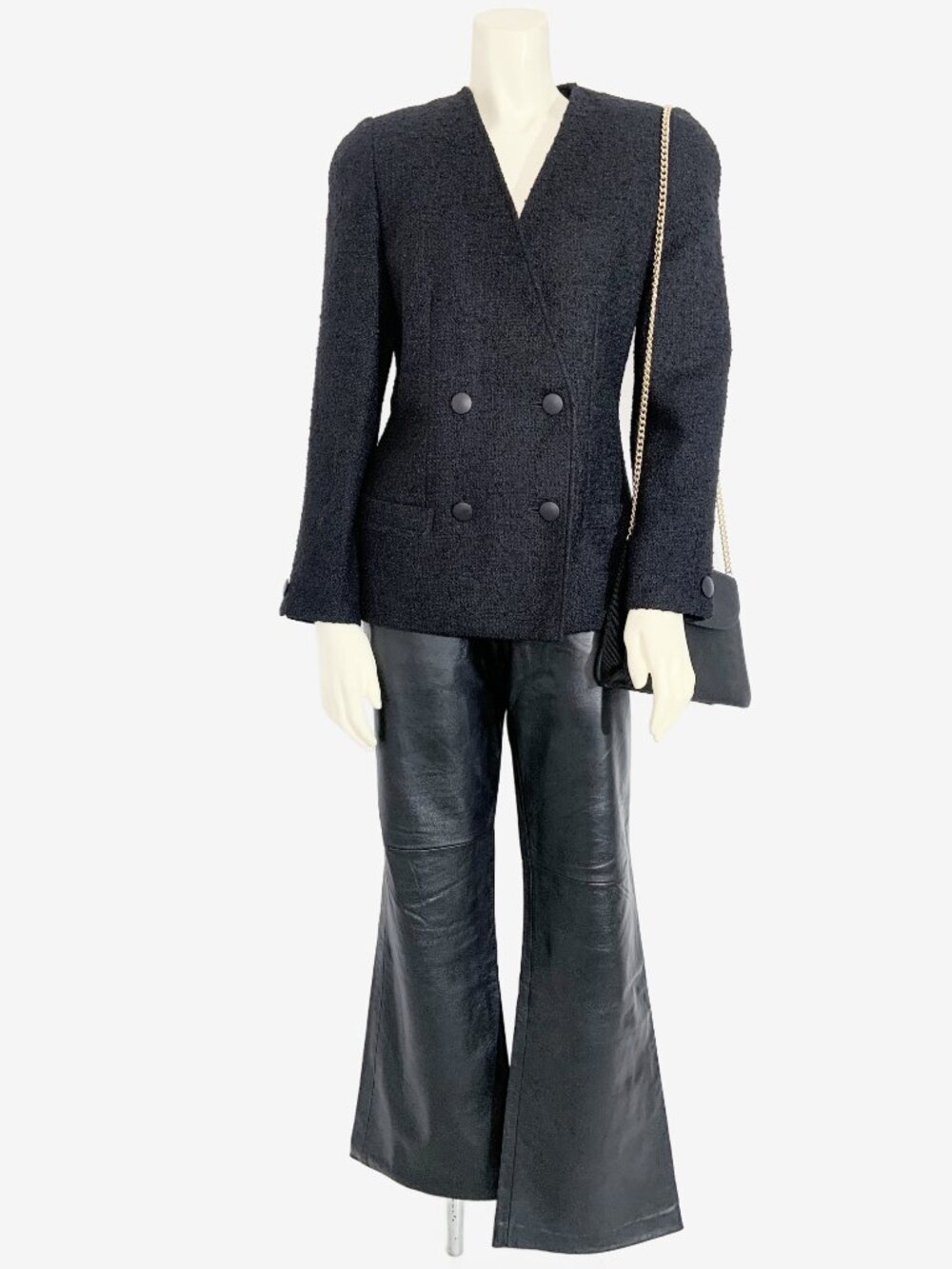 Vintage Aquascutum Black Boucle Blazer / Dead-stock Tags Attached / Small-Medium